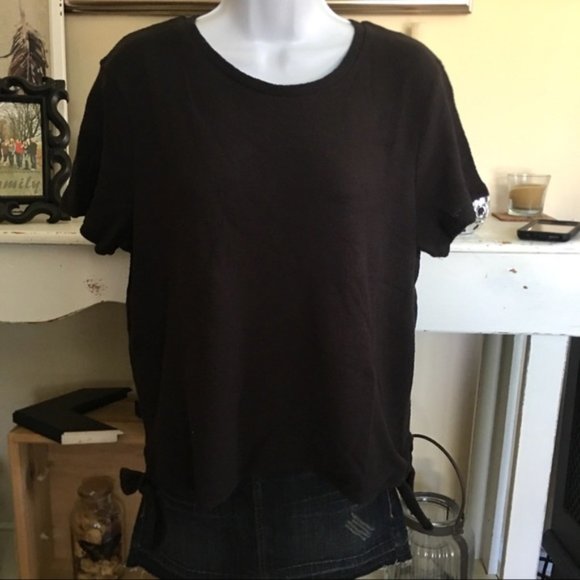 3/$25 MADEWELL Modern Slide Tie Short Sleeve Top - Picture 3 of 6